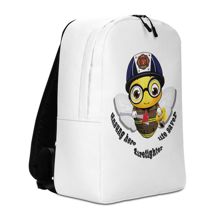 Cute FIREFIGHTER BEE Minimalist Backpack / Bag