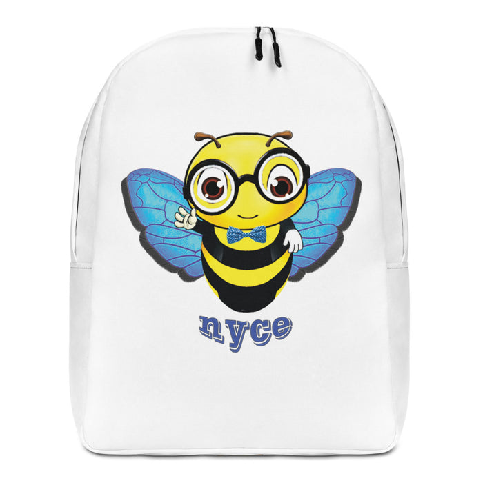 Cute blue BEE NYCE Minimalist Backpack / Bag