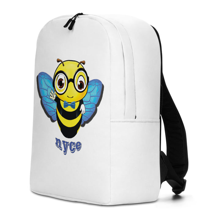 Cute blue BEE NYCE Minimalist Backpack / Bag