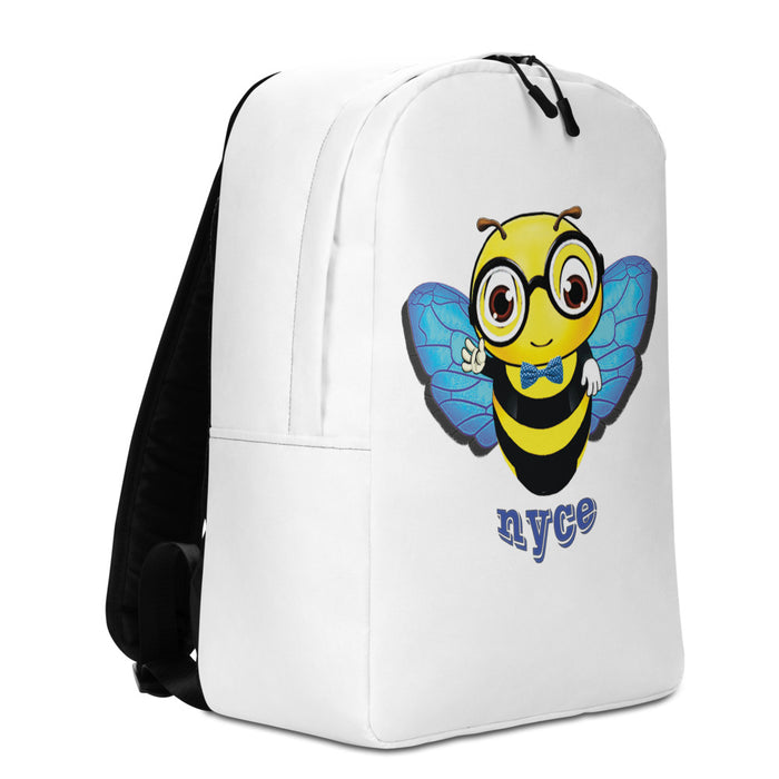 Cute blue BEE NYCE Minimalist Backpack / Bag