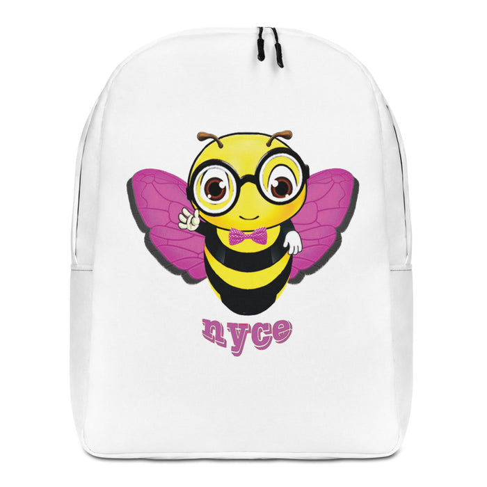 Cute pink BEE NYCE Minimalist Backpack / Bag