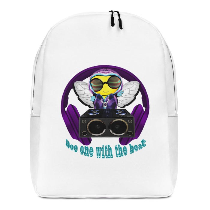 Cool & Cute PURPLE BEE 1 WITH THE BEAT Minimalist Backpack / Bag