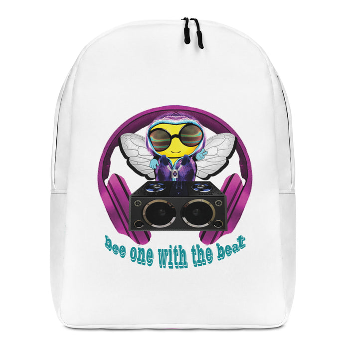 Cool Cute PINK BEE 1 WITH THE BEAT Minimalist Backpack / Bag