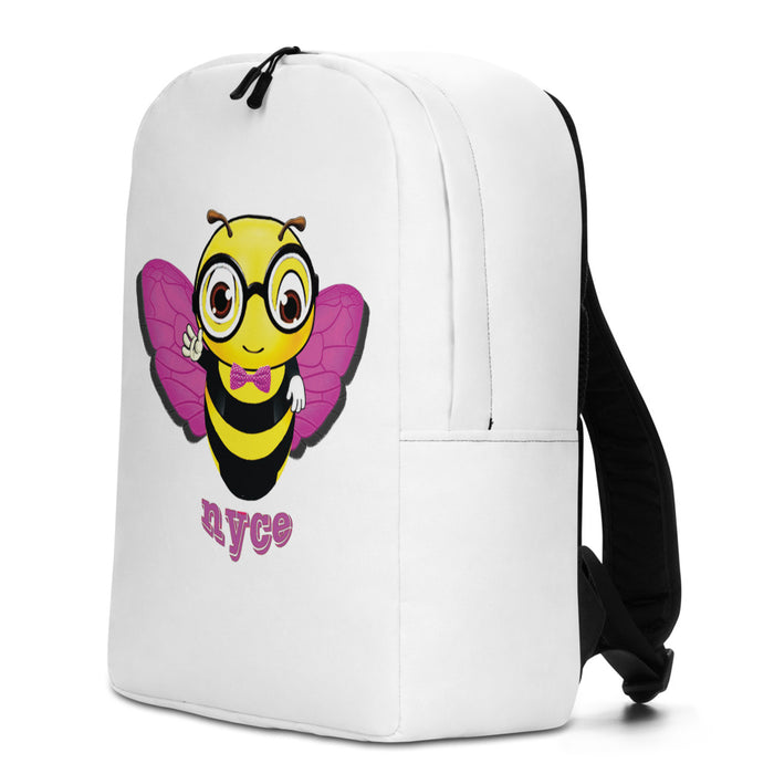 Cute pink BEE NYCE Minimalist Backpack / Bag