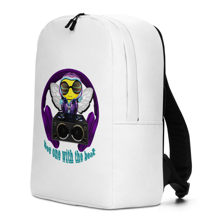 Cool & Cute PURPLE BEE 1 WITH THE BEAT Minimalist Backpack / Bag