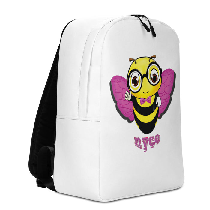 Cute pink BEE NYCE Minimalist Backpack / Bag