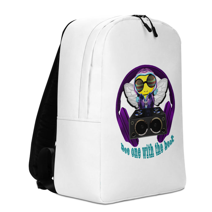 Cool & Cute PURPLE BEE 1 WITH THE BEAT Minimalist Backpack / Bag