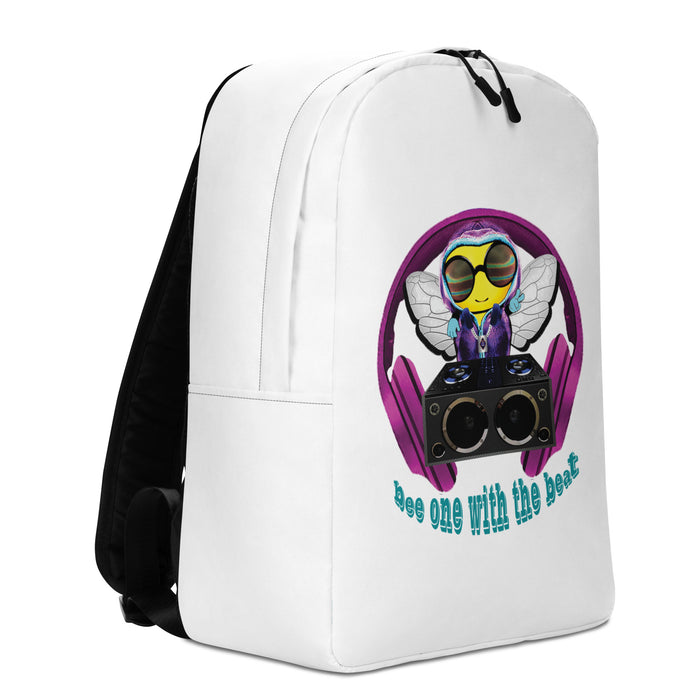 Cool Cute PINK BEE 1 WITH THE BEAT Minimalist Backpack / Bag