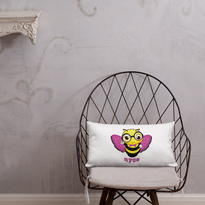 Cute pink BEE NYCE Premium Pillow