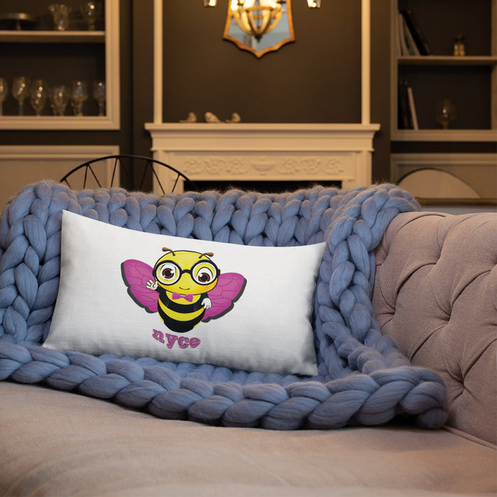 Cute pink BEE NYCE Premium Pillow