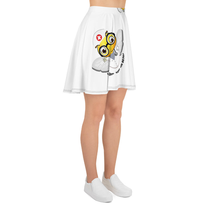 Cute NURSE BEE Skater Skirt