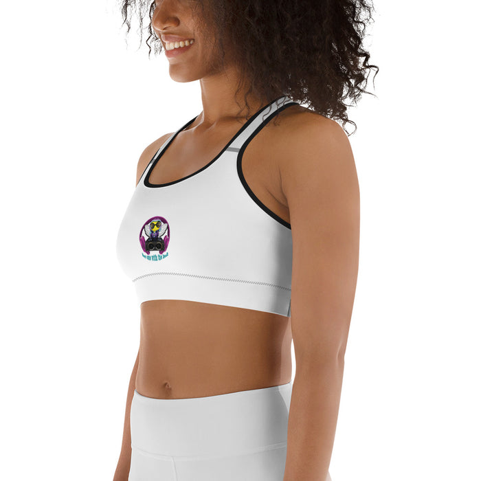 Cool & Cute PINK BEE 1 WITH THE BEAT Sports bra