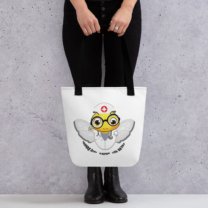 Cute NURSE BEE Tote bag