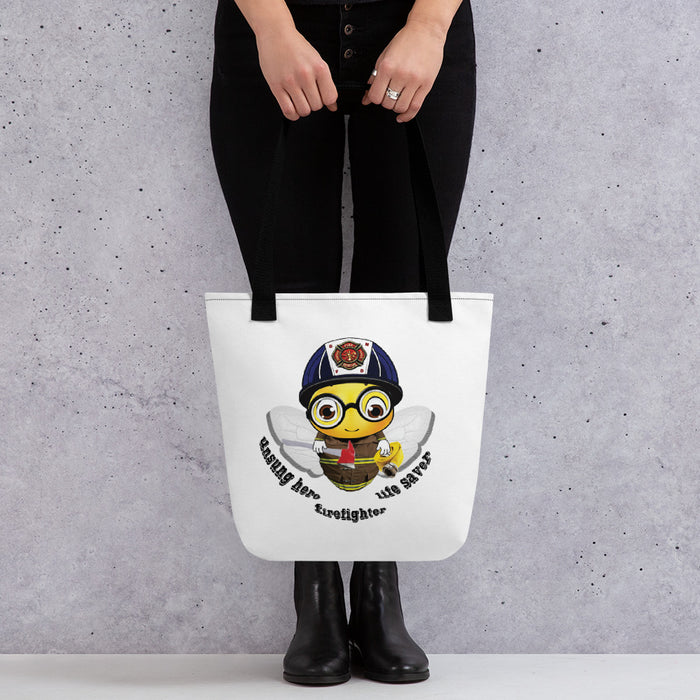 Cute FIREFIGHTER BEE Tote bag