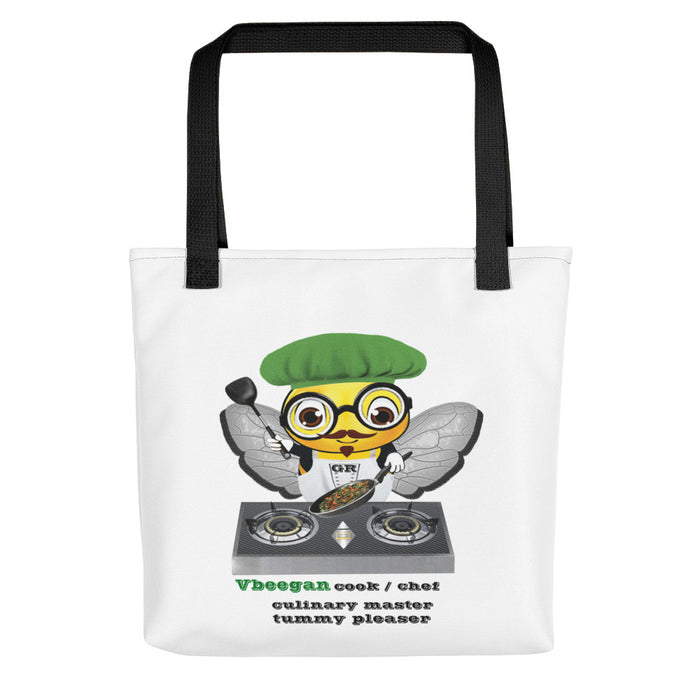 Cute VEGAN BEE CHEF Tote bag