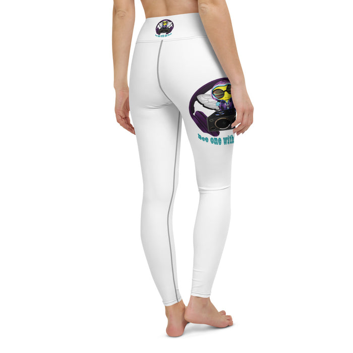 Cool & Cute PURPLE BEE 1 WITH THE BEAT Yoga Leggings