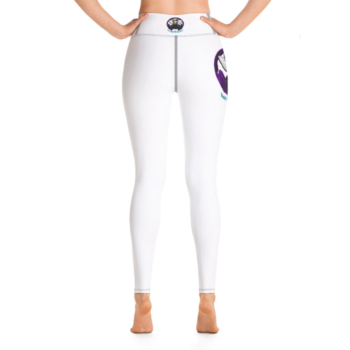 Cool & Cute PURPLE BEE 1 WITH THE BEAT Yoga Leggings