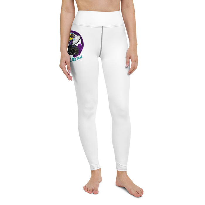 Cool & Cute PURPLE BEE 1 WITH THE BEAT Yoga Leggings