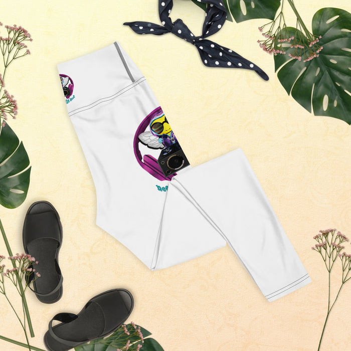 Cool & Cute PINK BEE 1 WITH THE BEAT Yoga Leggings