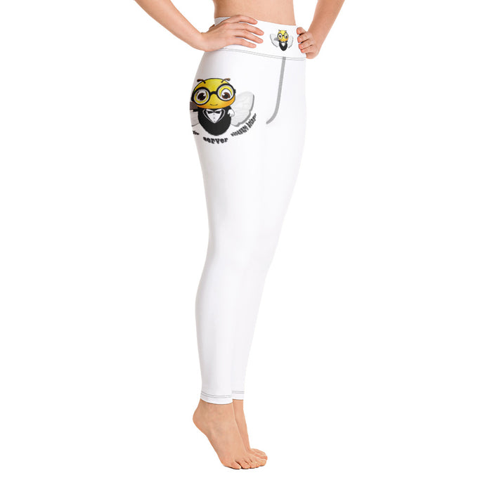 Cute WAITER / SERVER BEE Yoga Leggings