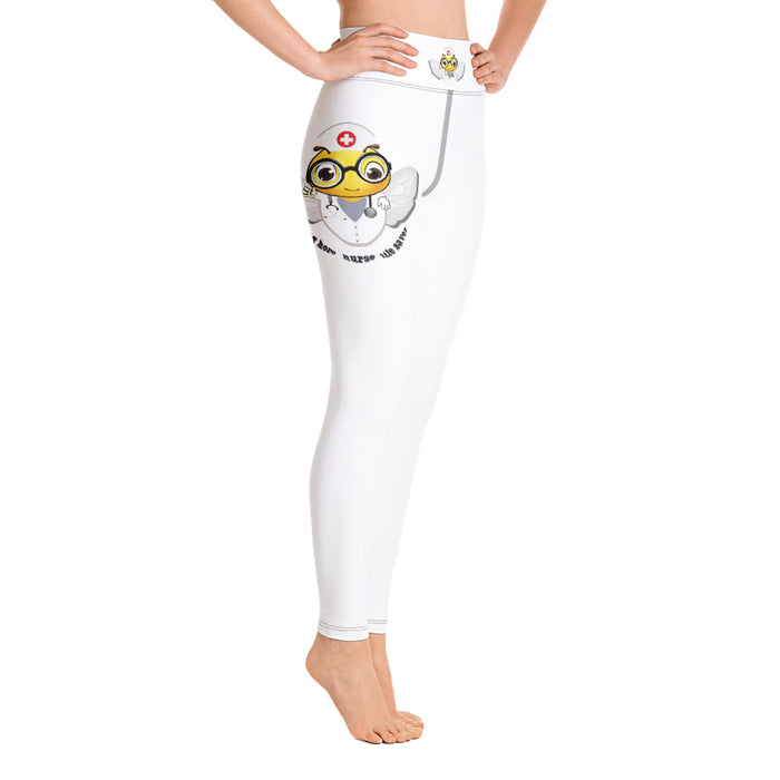 Cute NURSE BEE Yoga Leggings