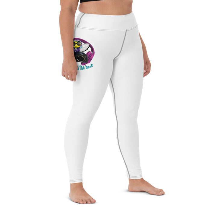 Cool & Cute PINK BEE 1 WITH THE BEAT Yoga Leggings