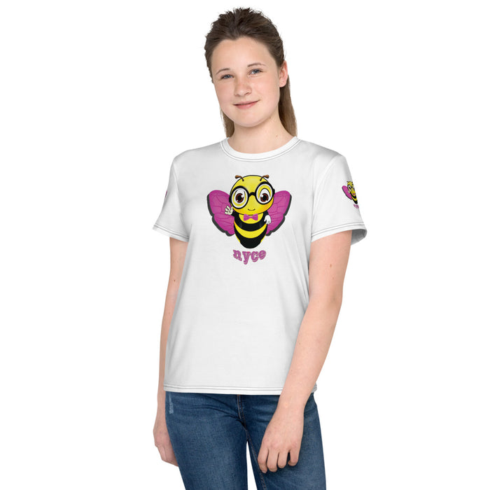 Girl Bee Collection Cute Pink BEE NYCE Youth T-Shirt