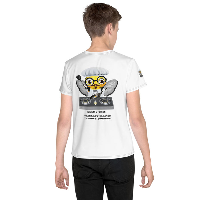 BOY BEE Collection Cute CHEF BEE Youth crew neck t-shirt