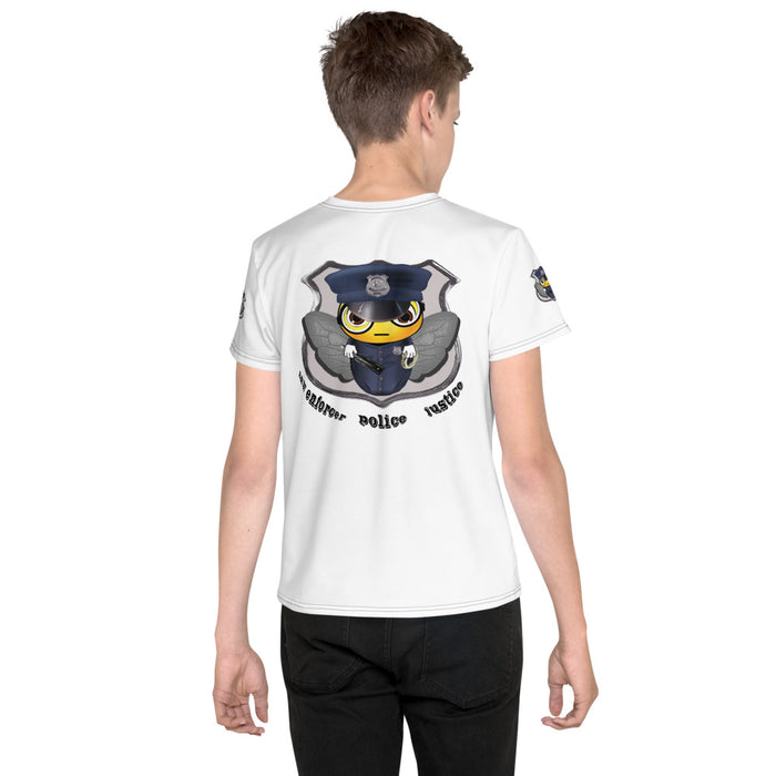 BOY BEE Collection Cute COP / POLICE  BEE Youth crew neck t-shirt