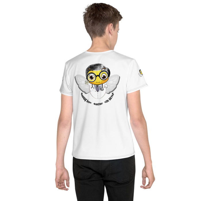 BOY BEE Collection Cute DOCTOR / MEDICO BEE Youth crew neck t-shirt