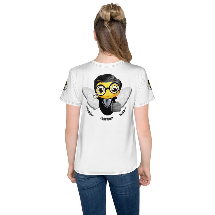 Girl Bee Collection Cute LAWYER / ATTORNEY BEE Girl crew neck t-shirt