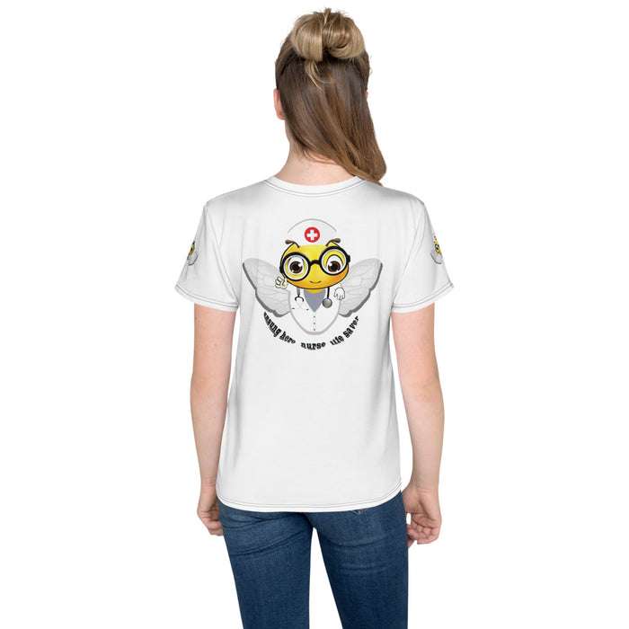 Girl Bee Collection Cute NURSE BEE Youth T-Shirt