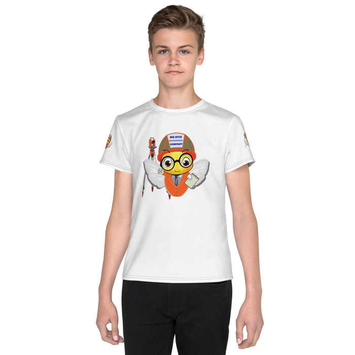 BOY BEE Collection Cute ENGINEER / INGENIERO BEE youth crew neck t-shirt