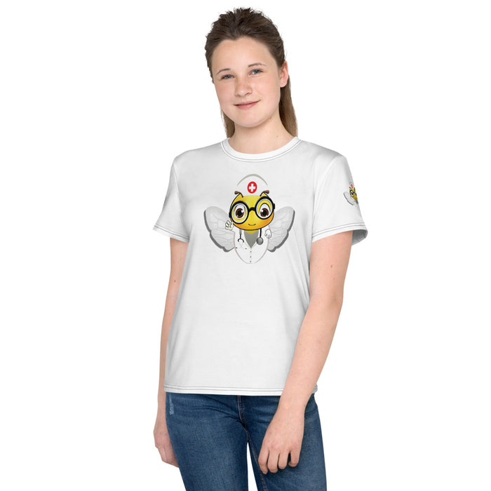 Girl Bee Collection Cute NURSE BEE Youth T-Shirt