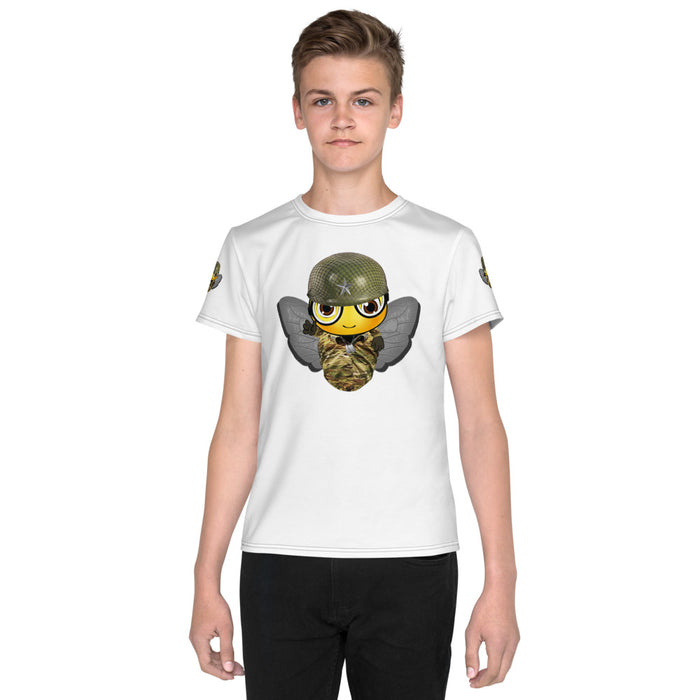 BOY BEE Collection Cute SOLDIER / MILITARY BEE Youth T-Shirt