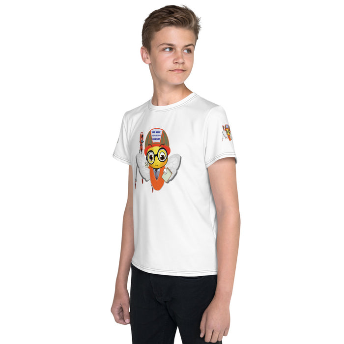 BOY BEE Collection Cute ENGINEER / INGENIERO BEE youth crew neck t-shirt