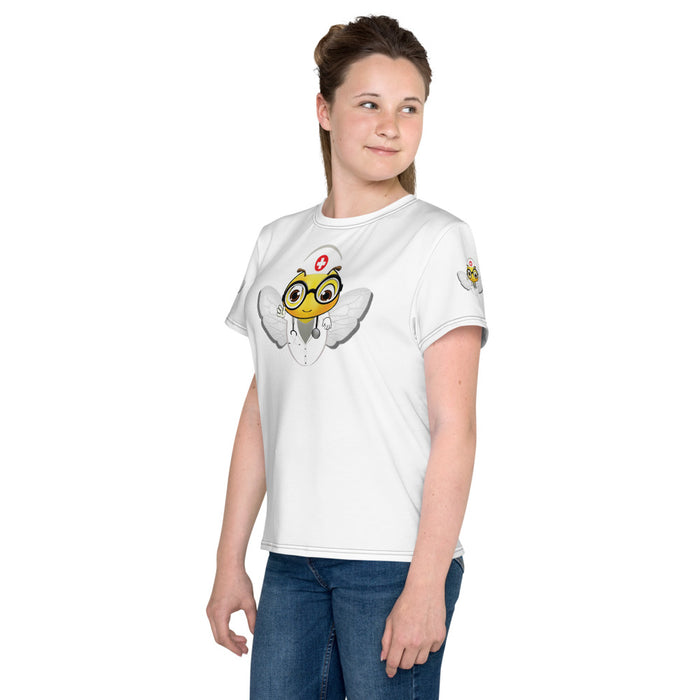 Girl Bee Collection Cute NURSE BEE Youth T-Shirt