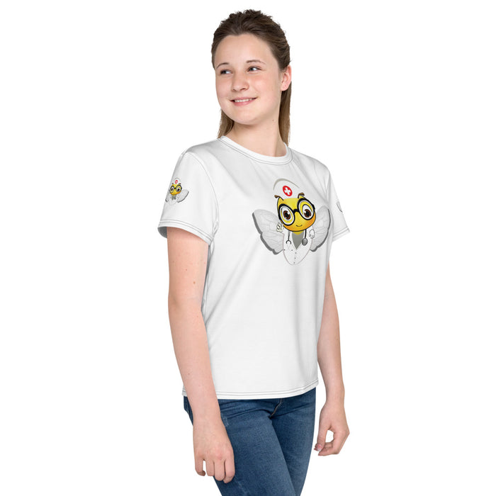 Girl Bee Collection Cute NURSE BEE Youth T-Shirt