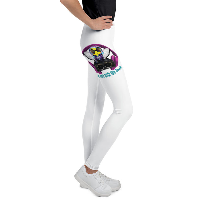 Girl Bee Collection Cool & Cute PINK BEE 1 WITH THE BEAT Youth Leggings