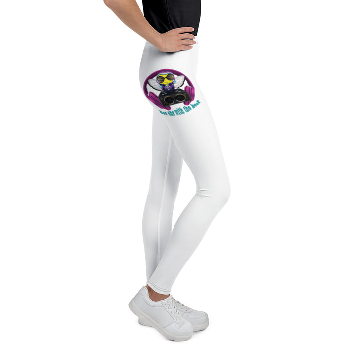 Girl Bee Collection Cool & Cute PINK BEE 1 WITH THE BEAT Youth Leggings