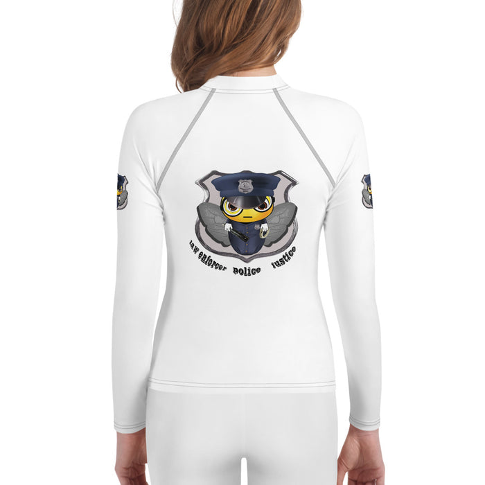 Girl Bee Collection Cute COP / POLICE  BEE Youth Rash Guard