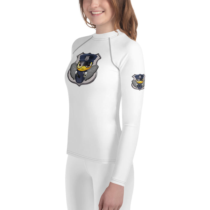 Girl Bee Collection Cute COP / POLICE  BEE Youth Rash Guard