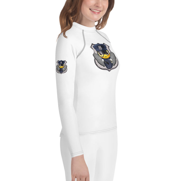 Girl Bee Collection Cute COP / POLICE  BEE Youth Rash Guard