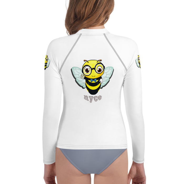 Girl Bee Collection Cute BEE NYCE Youth Rash Guard