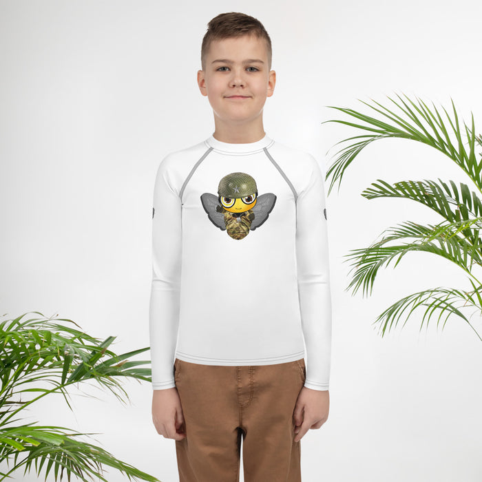 BOY BEE Collection Cute SOLDIER / MILITARY BEE Youth Rash Guard