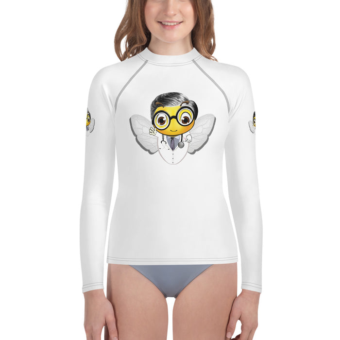 Girl Bee Collection Cute DOCTOR / MEDICO BEE Youth Rash Guard