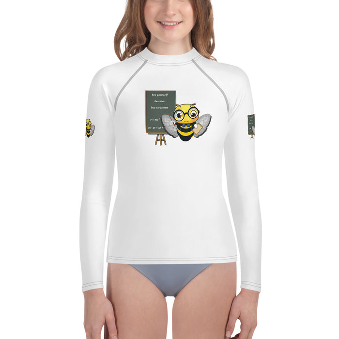 Girl Bee Collection Cute GURU / TEACHER BEE Youth Rash Guard