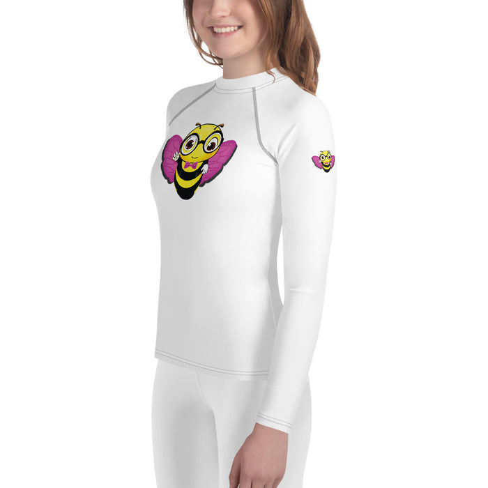 Girl Bee Collection Cute Pink BEE NYCE Youth Rash Guard