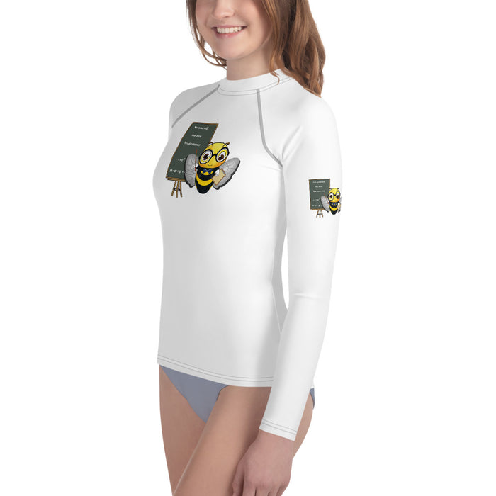 Girl Bee Collection Cute GURU / TEACHER BEE Youth Rash Guard