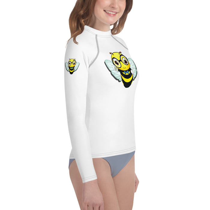 Girl Bee Collection Cute BEE NYCE Youth Rash Guard